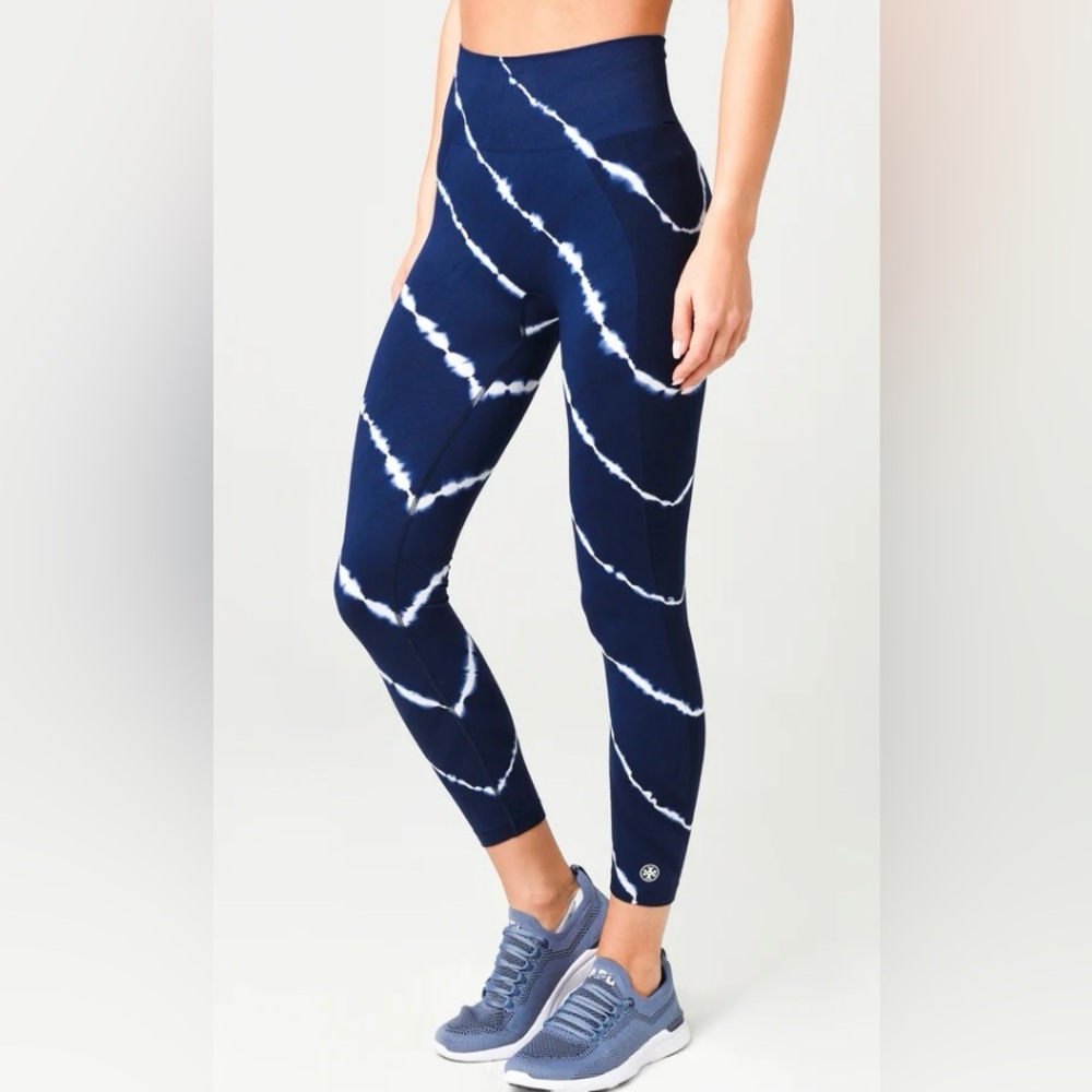 Tory Burch Sport‎ Women’s Sz XS Navy Tie-Dye Seamless 7/8 Legging